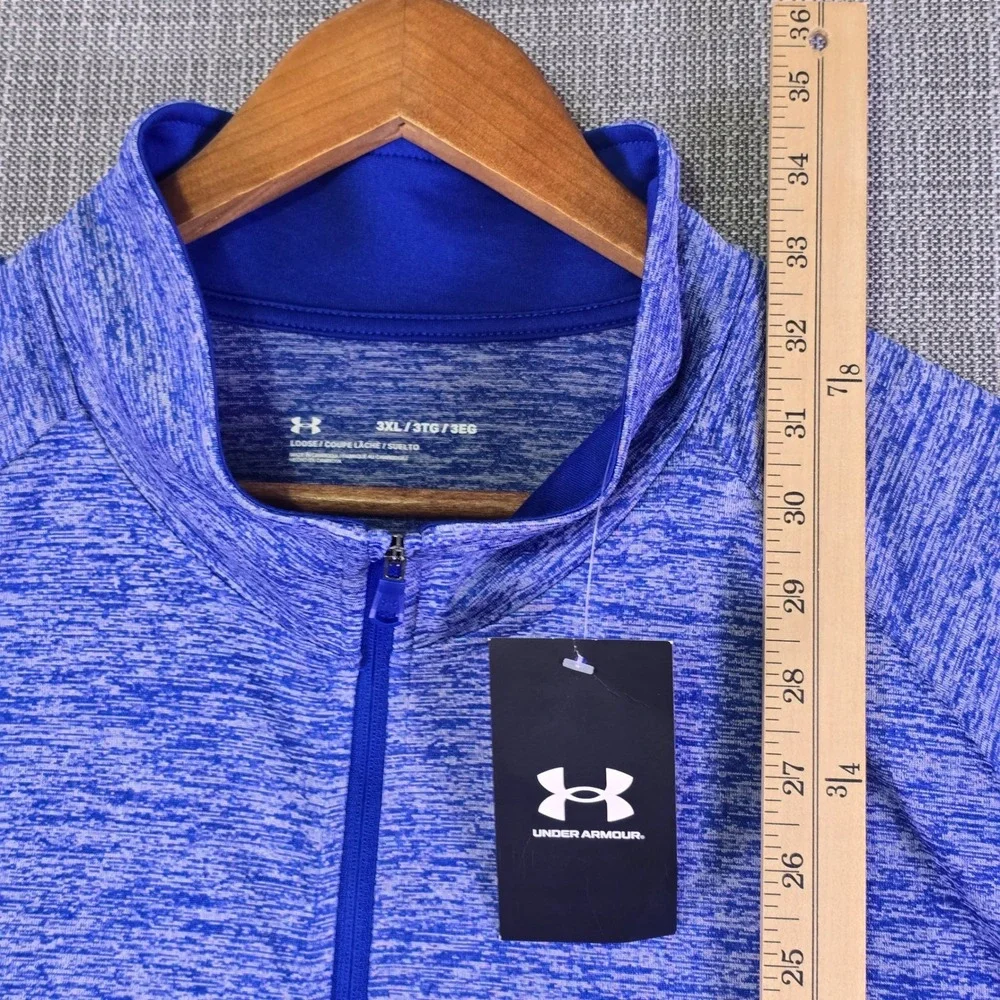 Under Armour Pullover 1/2 Zip Mens 3XL Tech 2.0 Blue Heather New Running Top